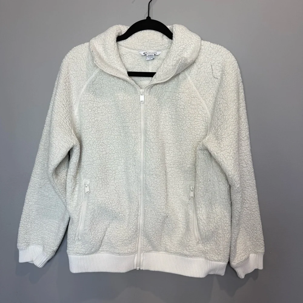 Athleta Cream‎ Sherpa Jacket Size Small